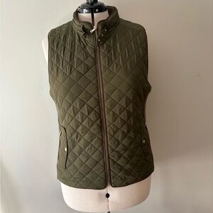Shinestar Khaki Quilted Vest